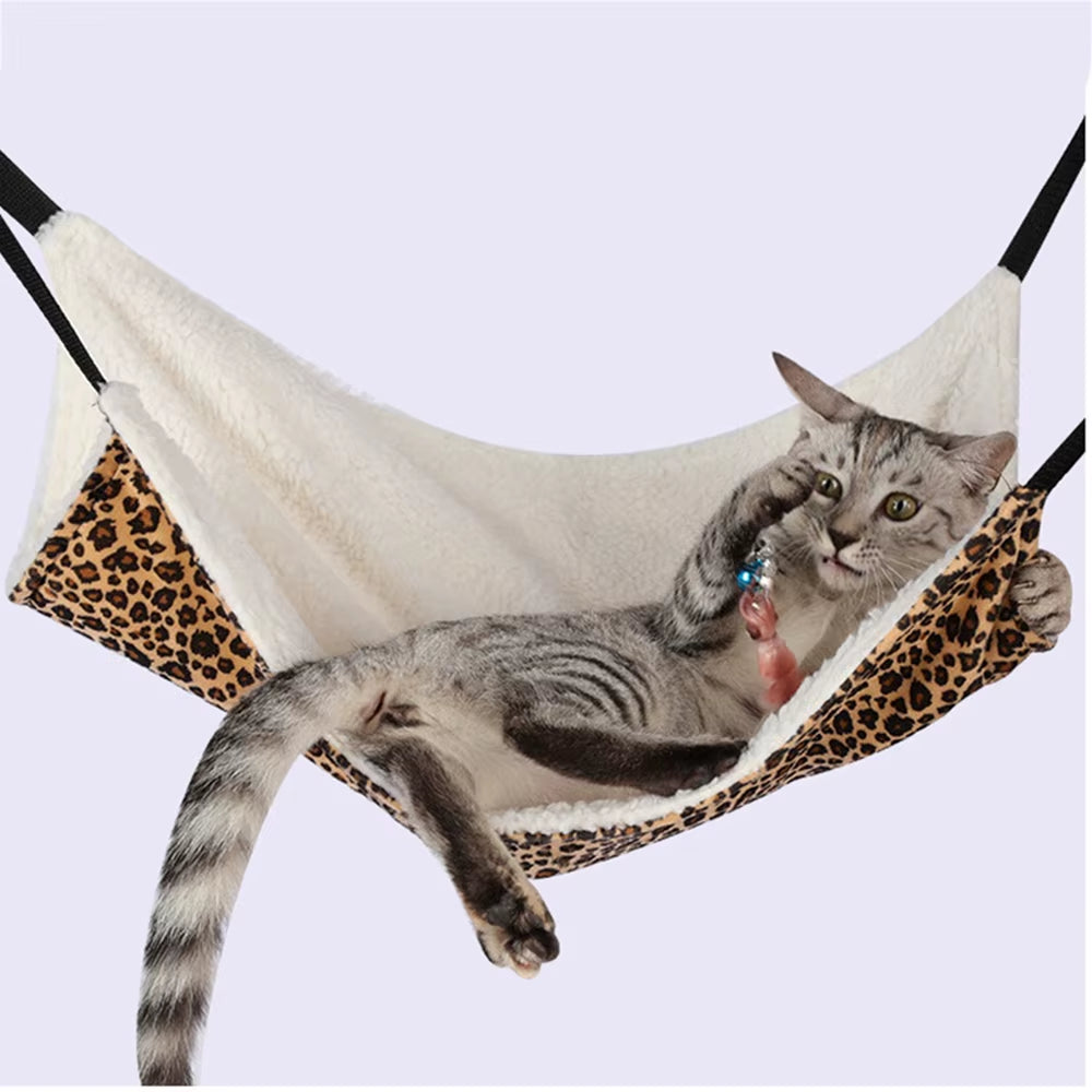 Cozy Double Rabbit Puppy Cat Hammock Winter Warm Pet Bed House for Cats Kitten Kedi Casa Para Gato Chinchillas Mascotas Supplies