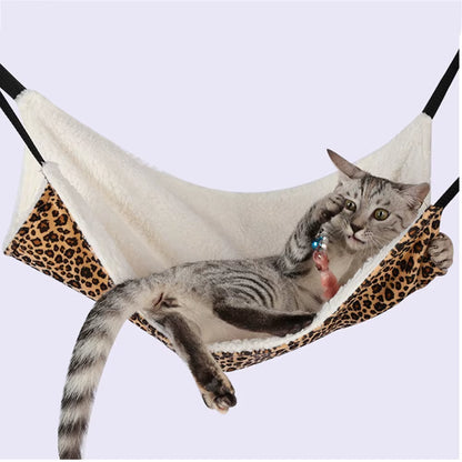 Cozy Double Rabbit Puppy Cat Hammock Winter Warm Pet Bed House for Cats Kitten Kedi Casa Para Gato Chinchillas Mascotas Supplies