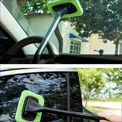 Car Window Cleaning Brush Kit for Windshield Cleaning Tools, Interior Car Wiper with Long Handle, Automotive Accessories. Beauty Fashion