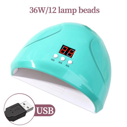 LED Light Nail Lamp Portable Gel Polish Drying Lamps UV Curing Flashlight Machine Pin Cure for Professional Nails Dryer