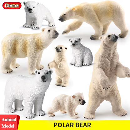 Arctic South Pole Animals Simulation Polar Bear Ursus Maritimus Action Figures Solid PVC Model Figurine Kid Toy Gift