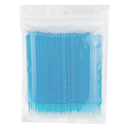 100Pcs Eyelash Cleaning Brushes Micro Cotton Swab Individual Removing Makeup Brush Eyelashes Microbrush Beauty Clean Tools