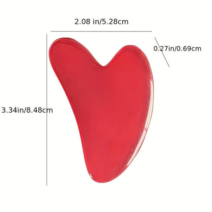 Heart-Shaped Massage Tool - Pastel pink Facial & Body Scraping board for Light Beige Care, Muscle Toning, Hair Removal - Durable & Easy-Clean Surface - Salon or Home Spa Use - Beauty Device, Massager for Body, Soothing Aesthe Beauty Fashion