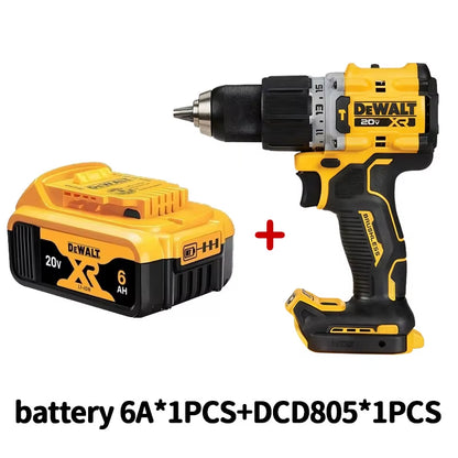 Lithium Battery 20V Rechargeable Brushless Compact Electric Screwdriver Hand Drill Impact Drill DCD805