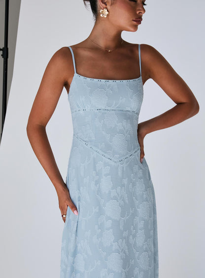 South Of France Maxi Dress Blue Princess Polly