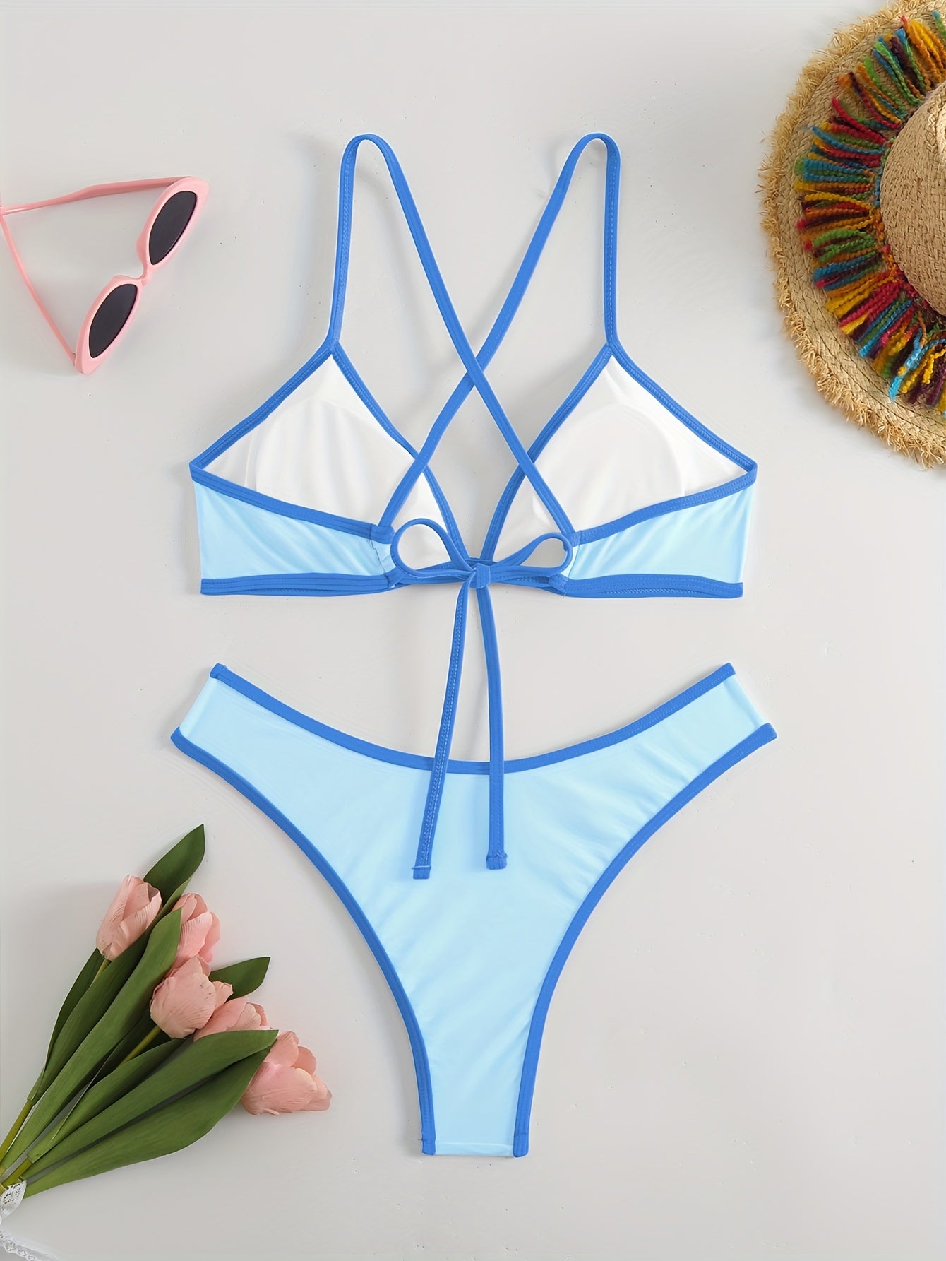 Women fashion swimsuit Sexy bikini Sport style Simple classic beach vacation photo bikini Beauty World Shop