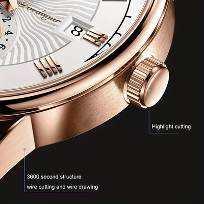 Versatile Men’s Sport Quartz Watch – 30m Water-Resistant, Luminous Calendar, PU Leather Strap, Durable Alloy Case Beauty World Shop