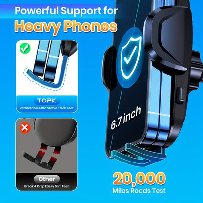 [Upgraded Phone Holder] Upgraded Handsfree Car Phone Holder Mount | Phone Holder for Car Dashboard | Compatible with iPhone Android Beauty Fashion