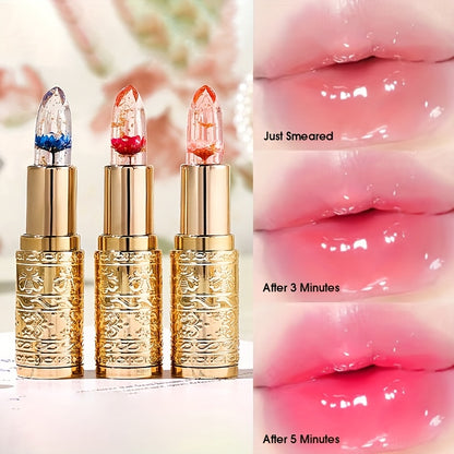 6 Pack Color-Changing Lipstick & Gloss Set - Flower Jelly Lip Balm with Magic Temperature Effect | Long-Lasting Hydrating & Nourishing Combo (Pink) Beauty World Shop