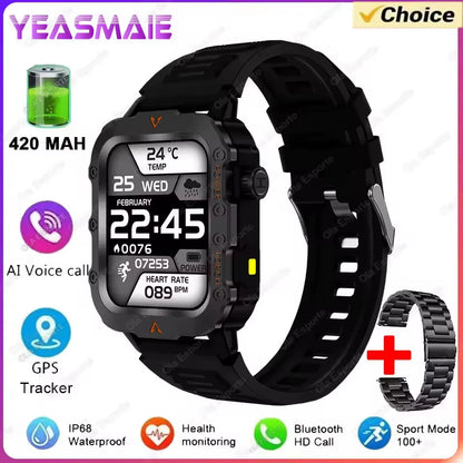Smartwatch Men Militray Outdoor Sport GPS Fitness Tracker Heart Rate Smart Watch Waterproof New