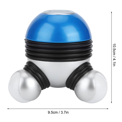 Mini Portable Hand Held Body Vibrating Massager with LED Light for Head Neck Legs Pain Release(Red )