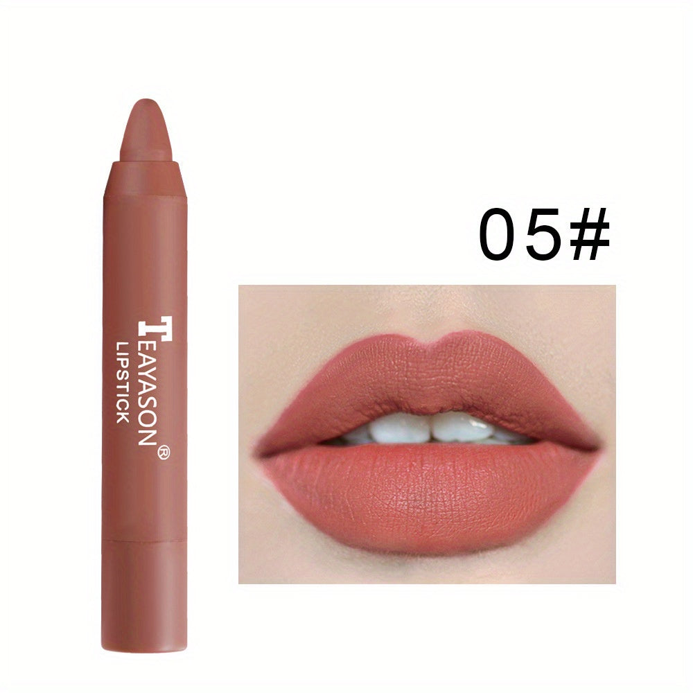 12 Colors Matte Moisturizing Lipstick Crayons - Long Lasting, Waterproof, Smooth, Fuller Lip Makeup Finish Valentine's Day Gifts Beauty Fashion