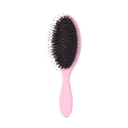 Salon Boar Bristle Hair Extension Brush Hairdressing Detangling Brush Combs Head Scalp Massager Brush Comb anti Static Hair Comb