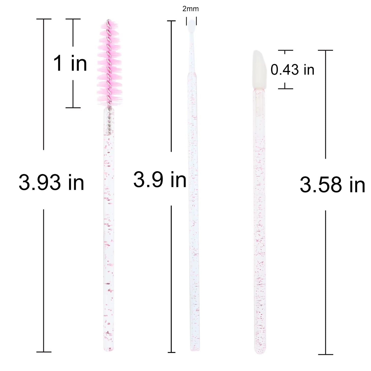 200Pcs Disposable Brushes Set Mascara Wands Lip Brushes Microbrush Applicator Swab for Eyelash Extension Eyebrow Makeup Tools