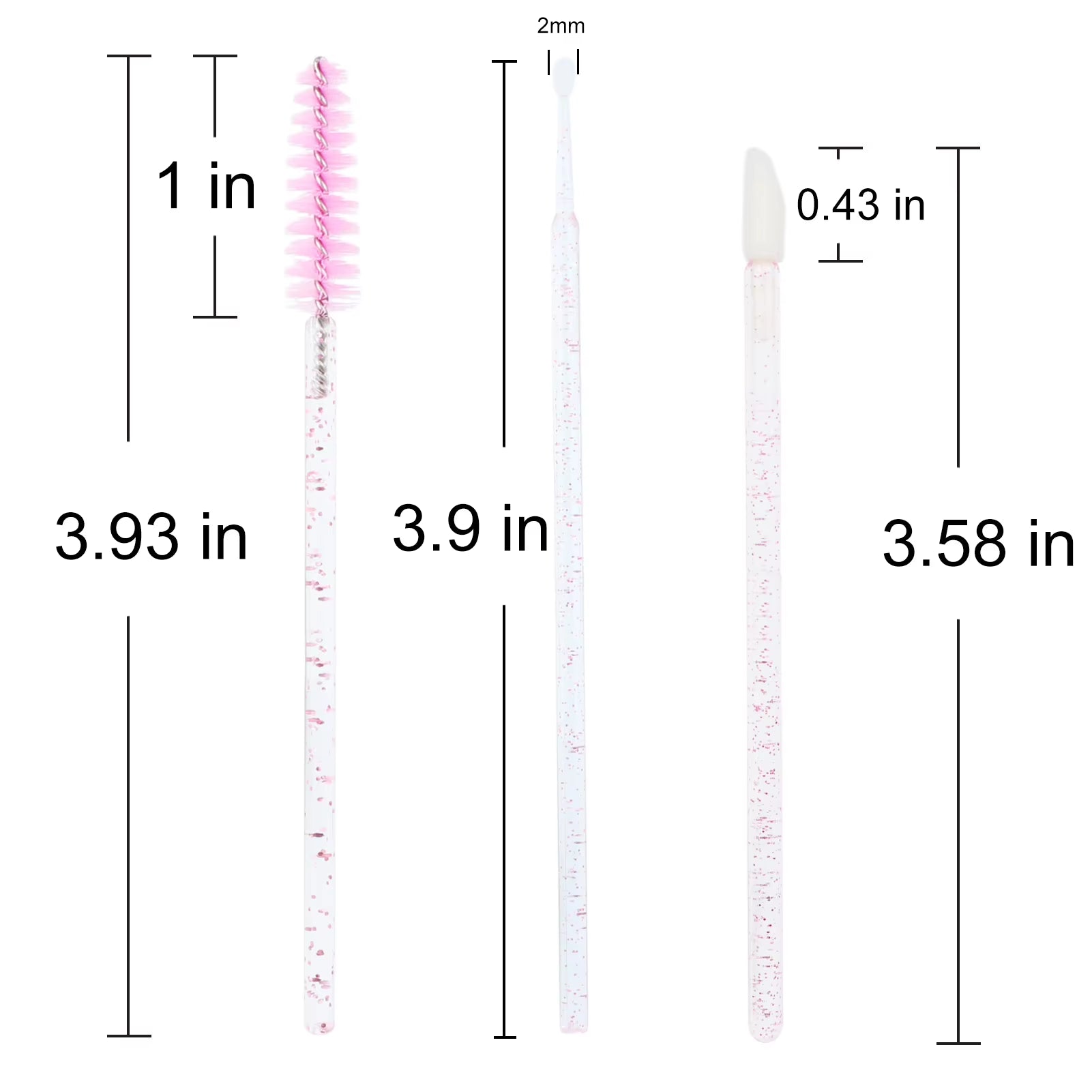 200Pcs Disposable Brushes Set Mascara Wands Lip Brushes Microbrush Applicator Swab for Eyelash Extension Eyebrow Makeup Tools