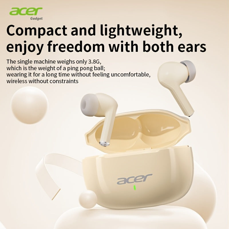 Acer OHR504 Mini Sport Wireless Earbuds - Wireless Stereo, In-Ear Noise-Canceling Headphones, Extended Battery Life, Universal Fit for Both Genders, Newest Version