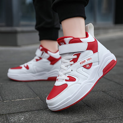 Boys High Top Sneakers - Ultra-Lightweight, Anti-Slip Sport Shoes - Ideal for Running, Basketball & All Seasons Style Beauty World Shop