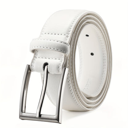 [Classic Men's Leather Belt] Classic & Fashion Men's Leather Belt | Single Prong Buckle for Jeans, Pants, Work & Business - Gift for Dad & Husband Beauty Fashion
