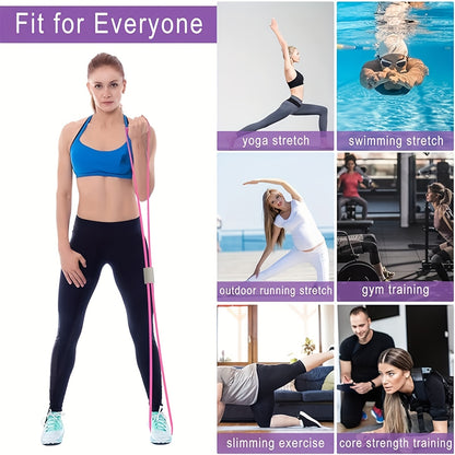 8-shaped Tension Belt With Handles, Elastic Yoga Resistance Band, Chest Expansion Belt For Arm & Leg Stretching, Workout, Yoga, Pilates, Suitable For Beginner Beauty Fashion