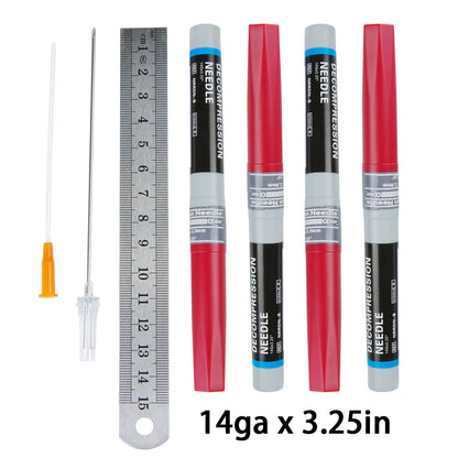 Sanke Rescue Pneumothorax Needle Trauma Medical Ifak Chest Cathether Needlecatheter 50G Needle Decompression Edc First Aid Kit