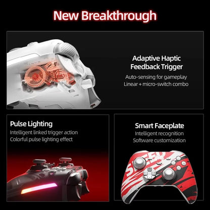KP70 Haptic Vibration Wireless Bluetooth Game Controller Capacitive Joystick Gamepad for PC Steam Android Ios Switch1/2