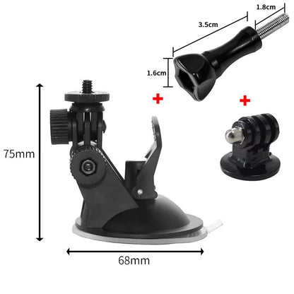 Suction Cup Camera Car Mount with Tripod Adapter Phone Holder for  Hero 13 12 11 10 9 8 DJI Osmo 360 Action 5 Pro 3 4 Insta