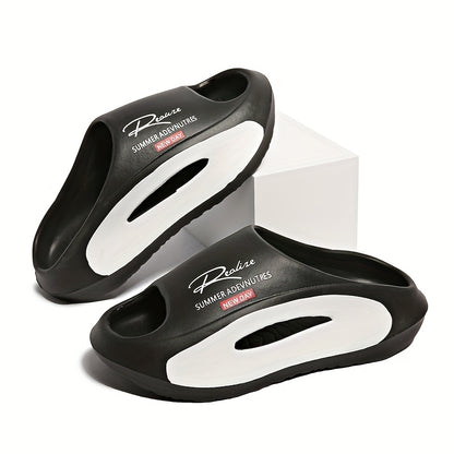 [Summer Sport Slippers] Summer Open Toe Women's Fashion Sport Slippers - EVA Material with Letter Print - Athletic Sandals with Adjustable Strap