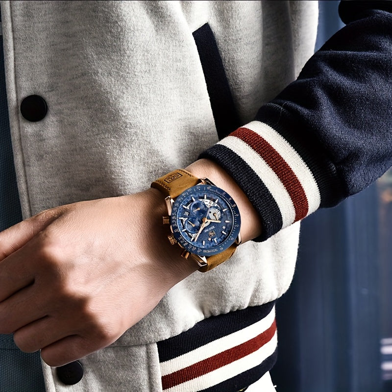 BENYAR Watches For Men Analog Quartz Chronograph Luminous Big Face Mens Watches Business Work Sport Casual Fashion Designer Dress Men'S Wrist Watches Elegant Gift For Men Beauty World Shop