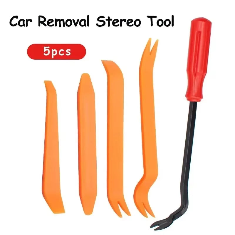 Universal Car Door Trim Clip Removal Tool Kit for BMW Toyota Hyundai Benz Tesla - Auto Panel Pry Repair Fastener Set
