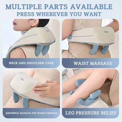 Wireless Neck and Back Massager Neck and Shoulder Knead Ing Massage Shawl Neck Cervical Relaxing Trapezius Massager