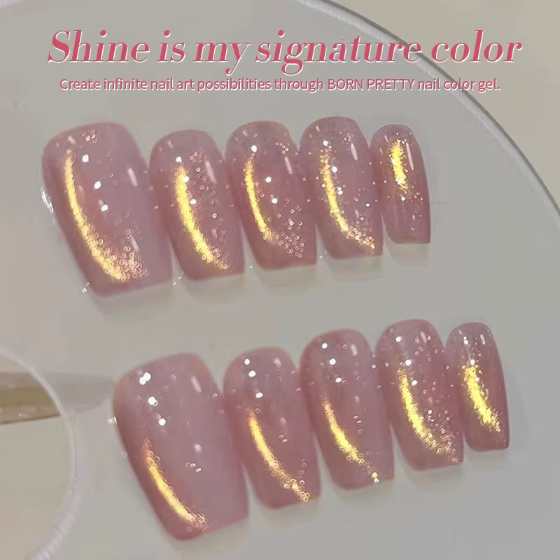 10Ml Nude Gold Glitter Cat Magnetic Gel Nail Polish Gold Blue Ultra Shine Soak off UV LED Varnish Nail Supplies