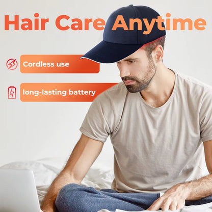Red Light & near Infrared Therapy Cap for Hair Growth 660Nm 830Nm LED Hat Helmet Pigarlic Oily Natural Device Head Relaxation