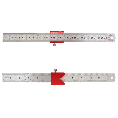 45/90Angle Steel Ruler Positioning Block Stop Angle Scriber Line Marking Gauge Steelruler Fixed Limit Woodworking Measuring Tool