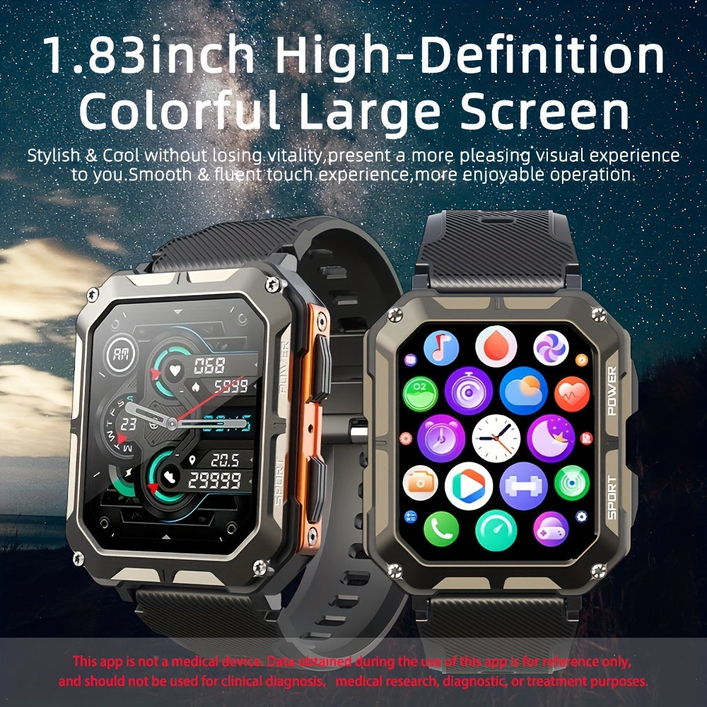 SENBONO Rugged Smartwatch for Men - Advanced Sport Tracker with Seamless Wireless Calls, Health & Fitness Monitor, Step, Calorie & Sleep Tracker - Compatible with iPhone & Android Beauty World Shop