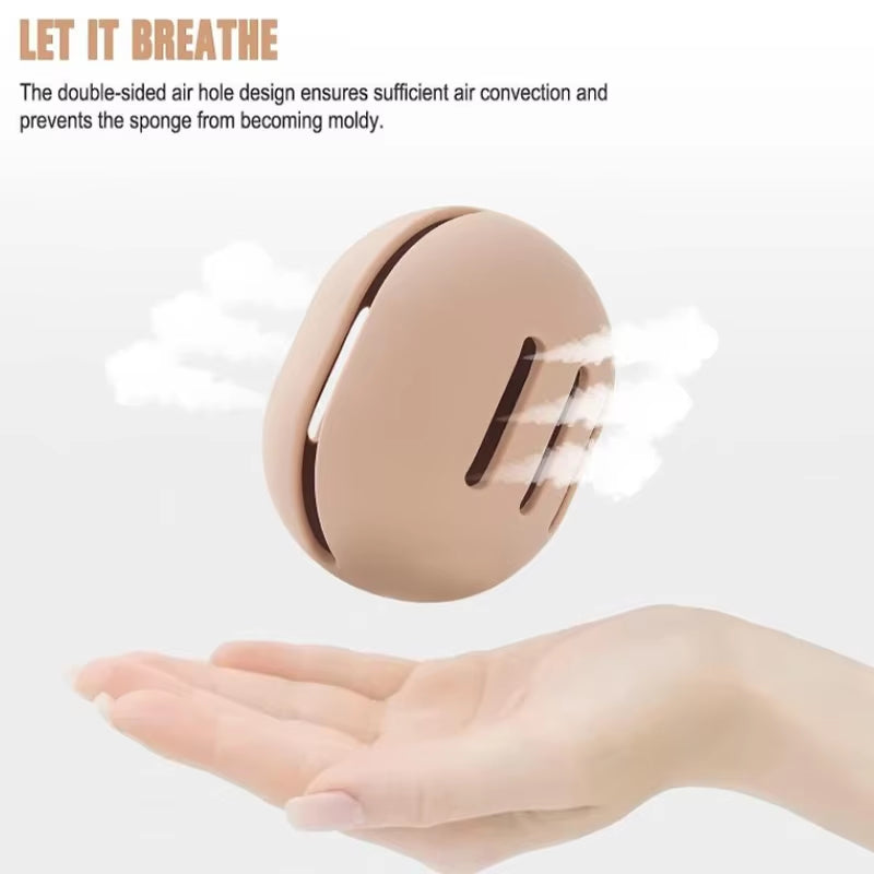 1PC Makeup Sponge Holder Eco-Friendly Silicone Multi-Hole Beauty Sponge Storage Case Travel Protable Cosmetic Puff Holder Box