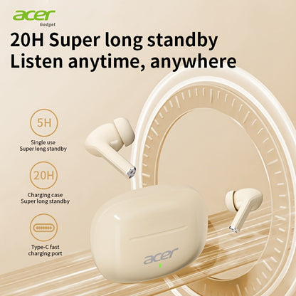 Acer OHR504 Mini Sport Wireless Earbuds - Wireless Stereo, In-Ear Noise-Canceling Headphones, Extended Battery Life, Universal Fit for Both Genders, Newest Version