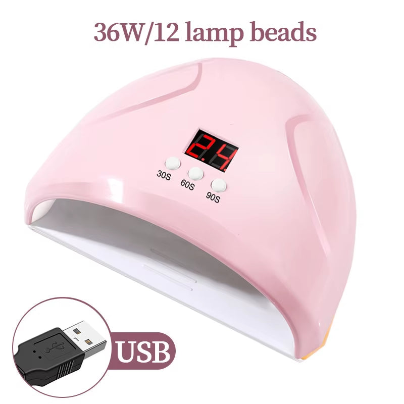 LED Light Nail Lamp Portable Gel Polish Drying Lamps UV Curing Flashlight Machine Pin Cure for Professional Nails Dryer