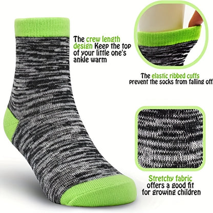 12 Pair Of Boy's Mid Crew Sport Socks, Sweat-absorbing Comfy Breathable Socks For Boy's Basketball Training, Running Outdoor Activitiess Beauty World Shop