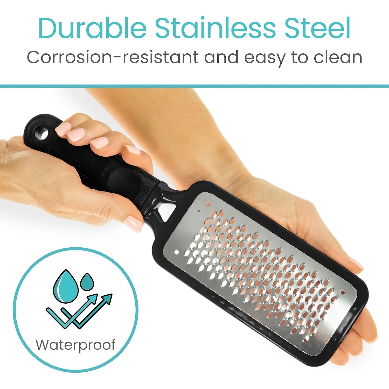 3pcs Foot Files, Feet Scraper for Dead Skin, Heel Grater, Callus Remover Scrubber Tool, Rasp for Cracked Heels - Stainless Steel Pedicure Filer for Men & Women, Use on Wet or Dry Skin Beauty World Shop