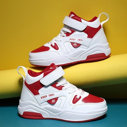 Boys High Top Sneakers - Ultra-Lightweight, Anti-Slip Sport Shoes - Ideal for Running, Basketball & All Seasons Style Beauty World Shop