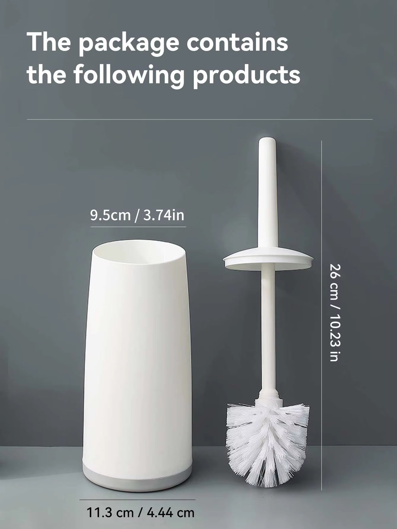 Plastic Toilet Brush with Standing Base Long Handle Toilet Cleaning Brush for WC Bathroom Accessories Cleaning Tools