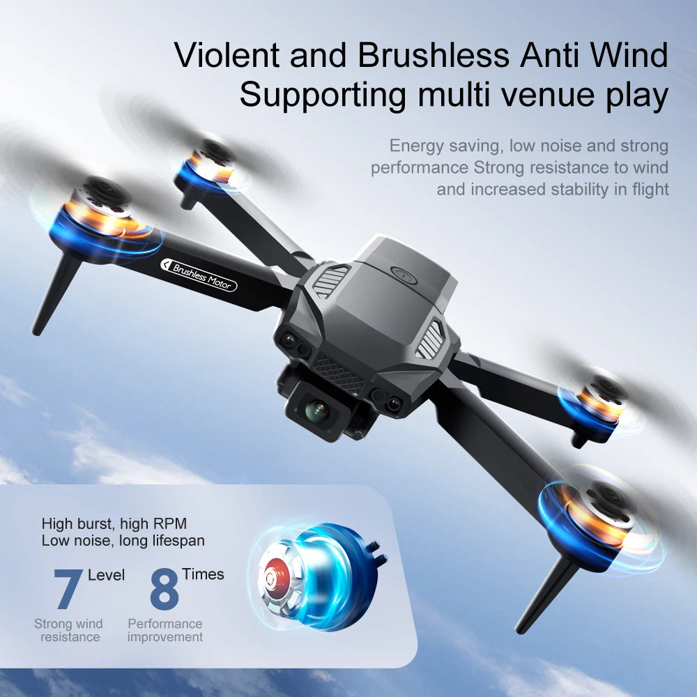 New F198 Drone Professional Dual Camera with 1080P WIFI FPV HD Aerial Photography Wide Angle Brushless RC Foldable Quadcopter