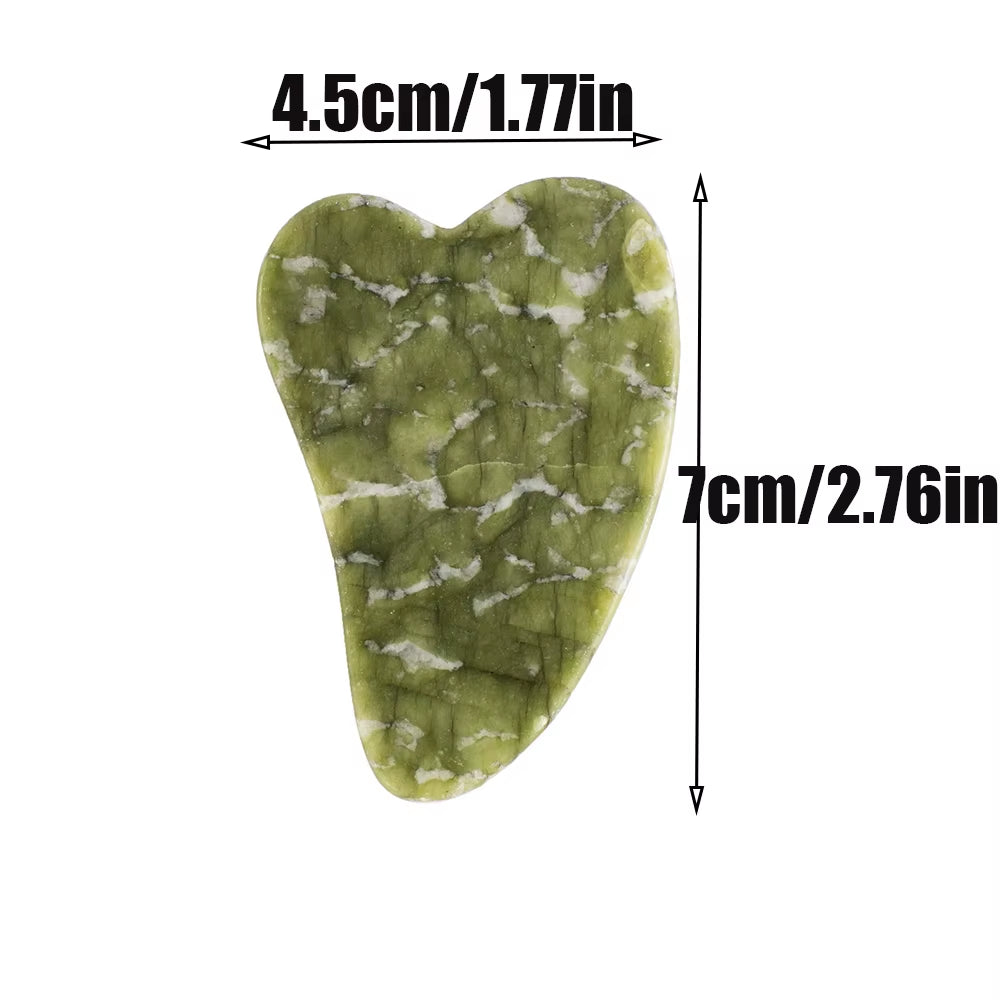 1PC Natural Jade Stone Gua Sha Board Massage Guasha Scraper Plate Face Beauty Health Massager Tools for Face Neck Back Skincare