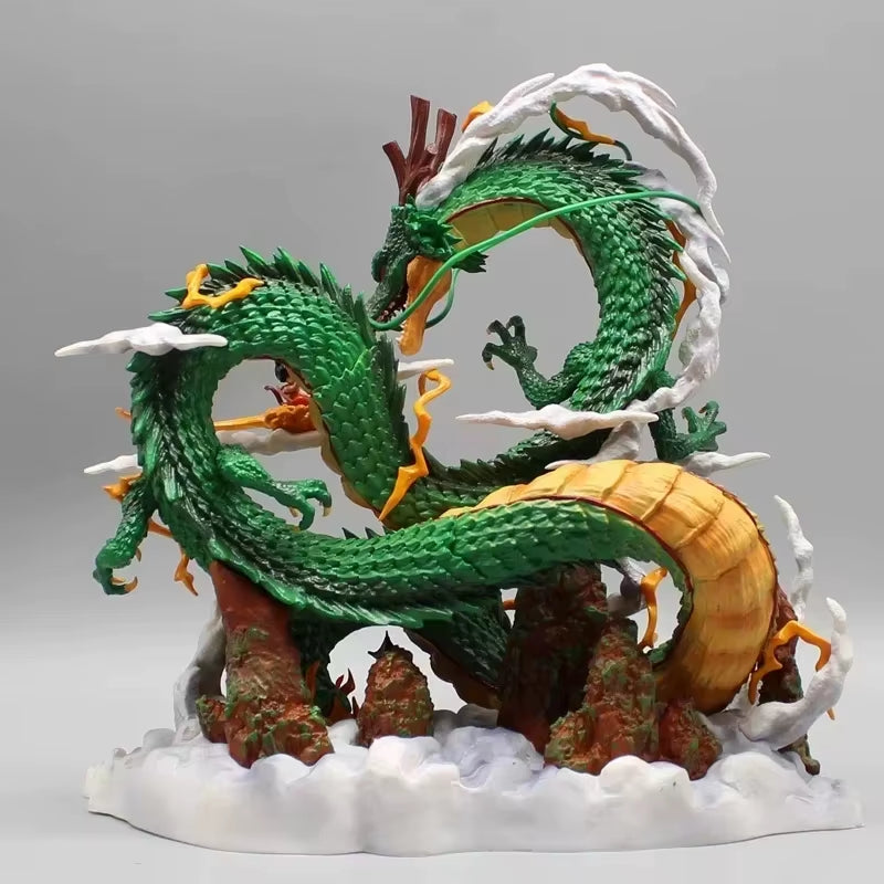 24Cm Dragon Ball Anime Figure Shenron Figure Goku and Shenron Figurine Model Pvc Statue Doll Collection Room Toy Gifts