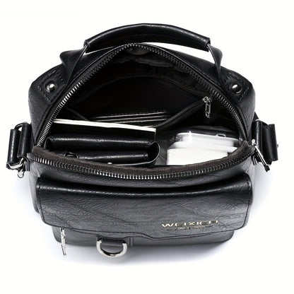 Fashionable High-End Vintage Shoulder Bag, Vertical Business Versatile Casual Crossbody Commuter Messenger Bag Beauty Fashion