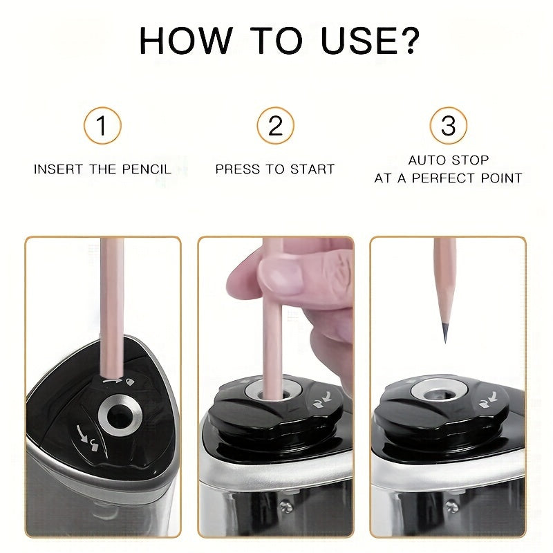 Electric Pencil Sharpener Desktop Automatic Office Stationery Beauty Fashion