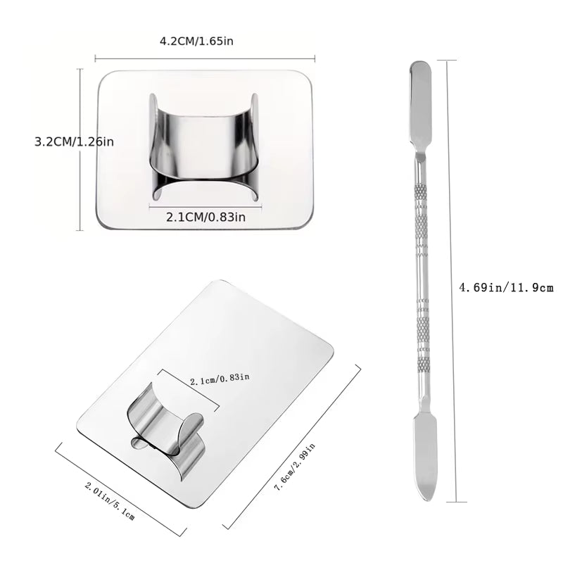 Makeup Mixing Palette, Kissdate Makeup Spatula Palette with Foundation Spatula, Stainless Steel Makeup Mixingtray Nail Art Palet