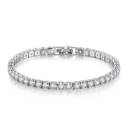 Solid 18K 14K Gold Moissanite Tennis Bracelet for Women D VVS1 round 925 Sterling Silver Luxury Bracelet for Engagement