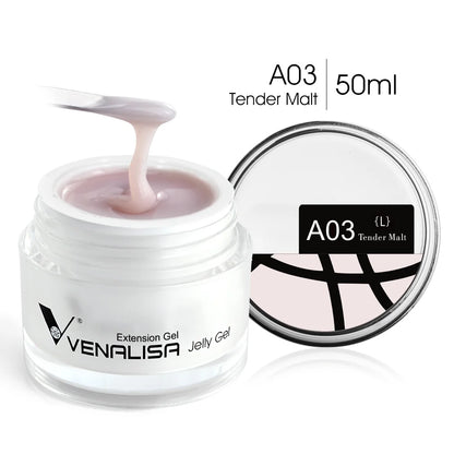 50Ml TPO FREE Rose Pink Jelly Gel Extension Nail Salon Professiona Used Self Leveling Transparent Gel Nail Gel Polish