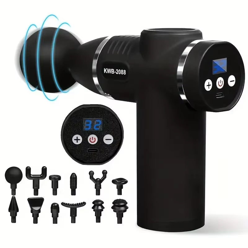 Mini Massage Gun Fascia Machine Muscle Relaxation Vibrating Gun Rod Percussion Massage Fitness Equipment Neck Grab Fascia Gun